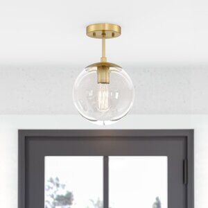 NEW brushed brass & bubble glass Ceiling Light